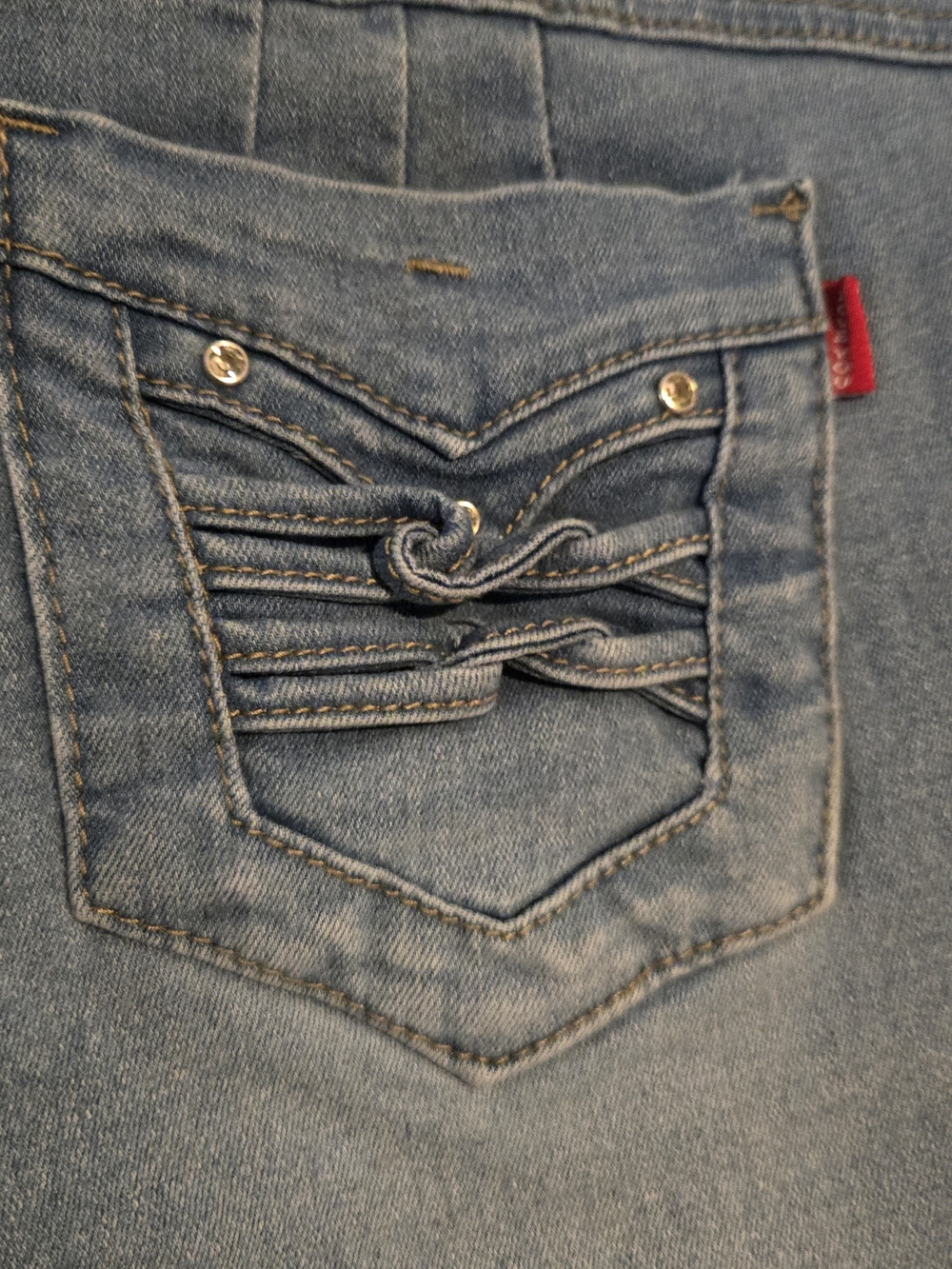 Love You Booty Lifting Women's Denim Jeans with Knot-Pocket Detail - Blue